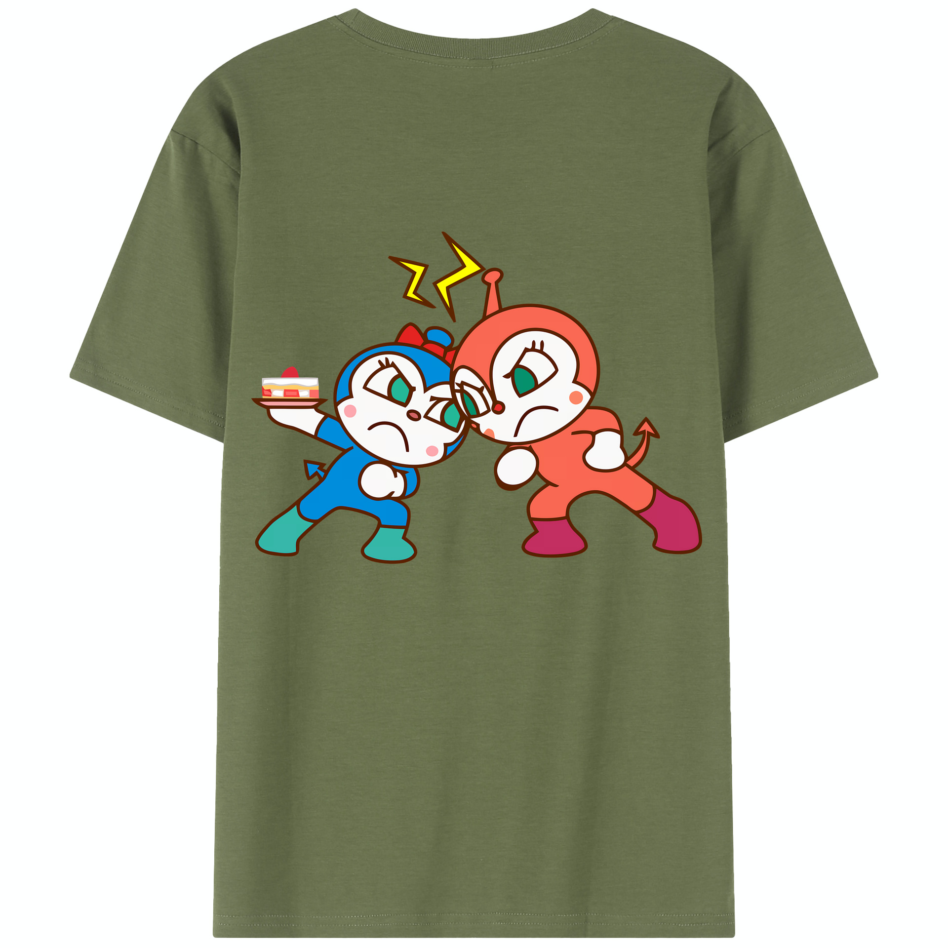 （画像用） アンパンマン Anpanman 綿100％半袖Tシャツ（背面プリント）